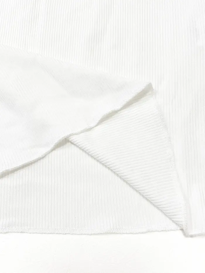 T-shirt côtelé uni à demi-bouton sur le devant pour femmes