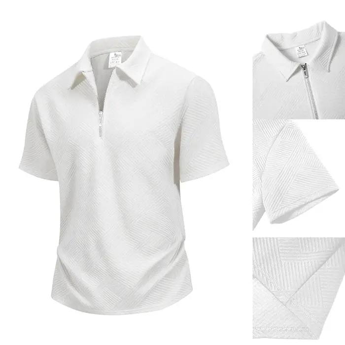 Polo mi-zippé pour homme