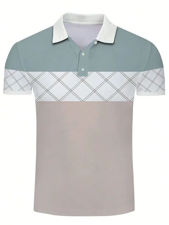 Polo Homme Été 2026 - Design Imprimé 3D Respirant Léger Confortable Décontracté et Tendance Vêtements pour Hommes