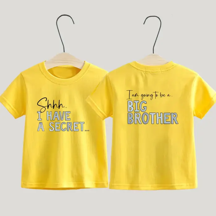T-shirt « Grand frère » - J'ai un secret - Cadeau d'annonce de grossesse «