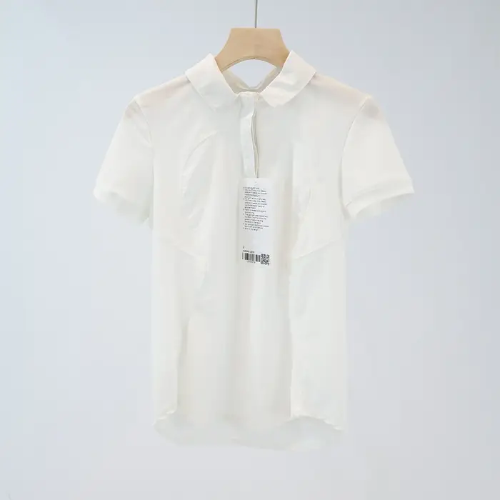 Polo à manches courtes pour femme, T-shirt à col polo, Respirant, Coupe couvertes, vaccage rapide, S