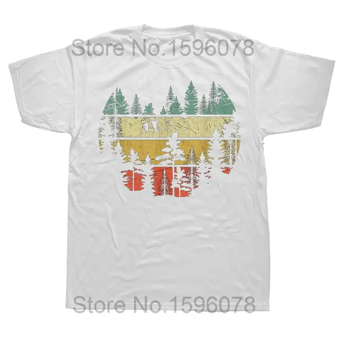 Arbres de faune en plein air Nature rétro forêt t-shirts randonnée Camping observation des oiseaux photographie montagnes cadeaux d'anniversaire T-shirt