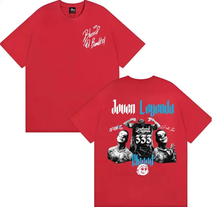 Rappeur Blessd SI SABE Album Tour Merch T-shirts pour hommes femmes mode Hip Hop Style Punk T-shirt 