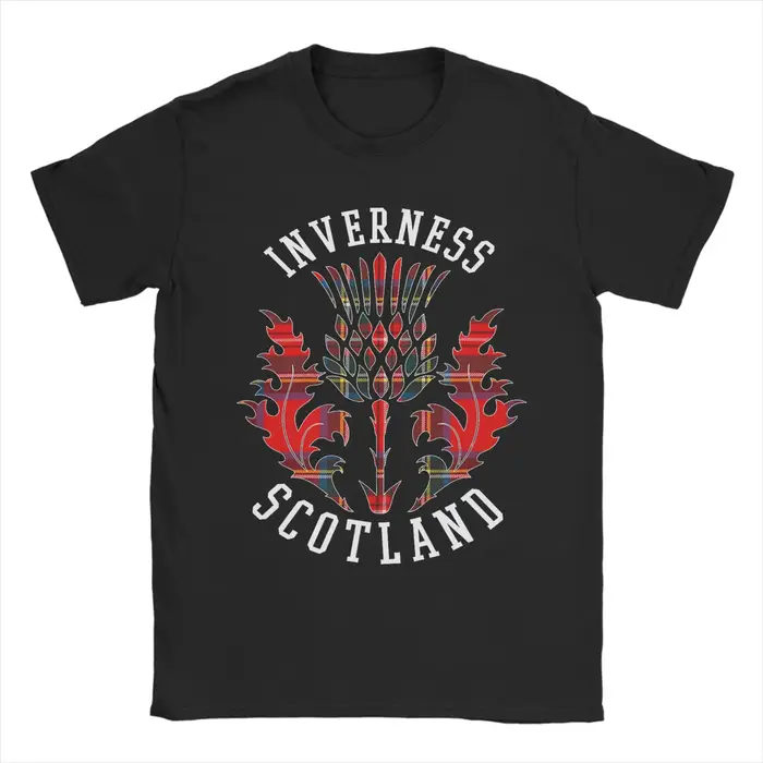 T-Shirt décontracté à col ras du cou pour hommes, en pur coton, avec emblème de tournesol écossais, 