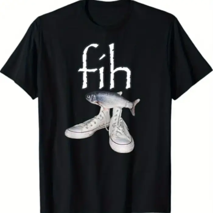 T-shirt drôle pour hommes avec motif poisson FIH
