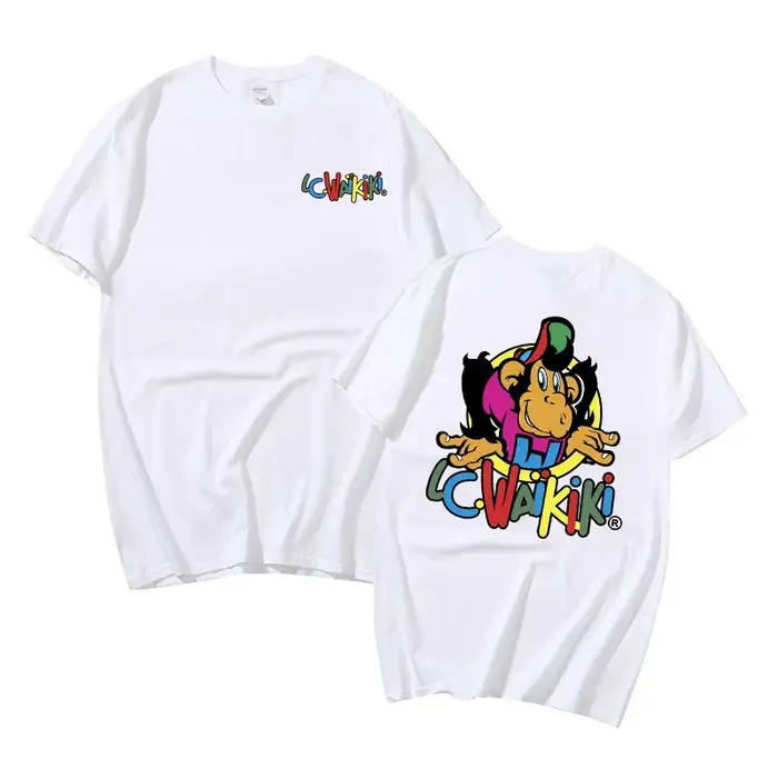 T-shirt graphique Singe Lc Waikiki pour hommes et femmes