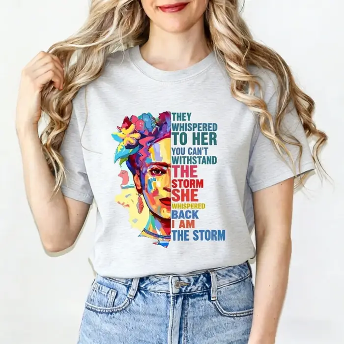 T-shirt I Am The Storm Frida Kahlo, t-shirt féministe, t-shirt mexicain pour femmes, mode féminine, 
