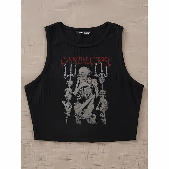 T-shirt imprimé Emo Girl pour femme