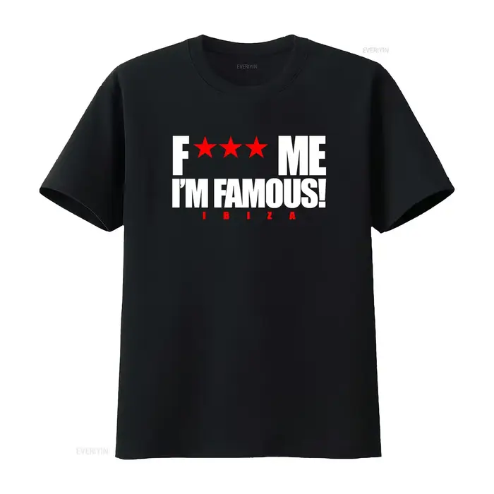 T-shirt Classique Homme F Me I'm Famous avec Logo David Guetta Ibiza Blanc Gris – Style Vintage Lavé Tendance