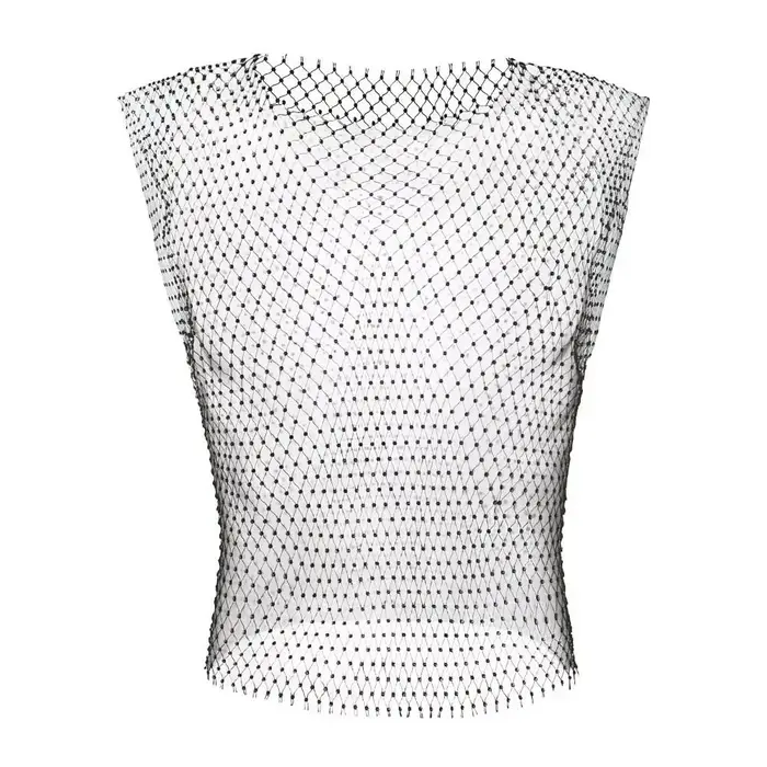 Débardeur Homme Style Sexy Orné de Strass