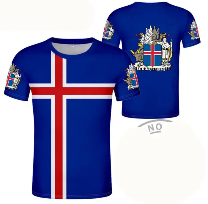 T-shirt unisexe décontracté avec emblème de la Nation islandaise, impression 3D, fier de l'islande, 