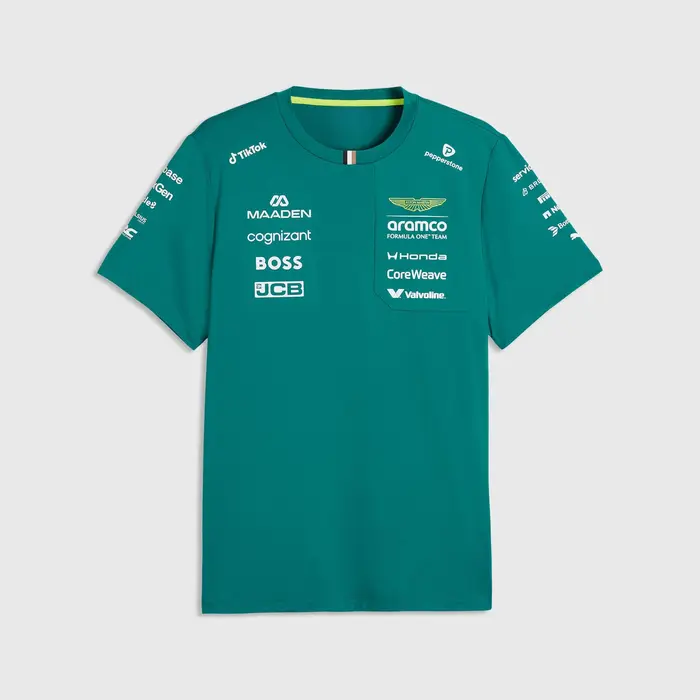 Polo de pilote Fernando Alonso de l'équipe Aston Martin F1 2026, T-shirt de fan de l'équipe Aston Ma