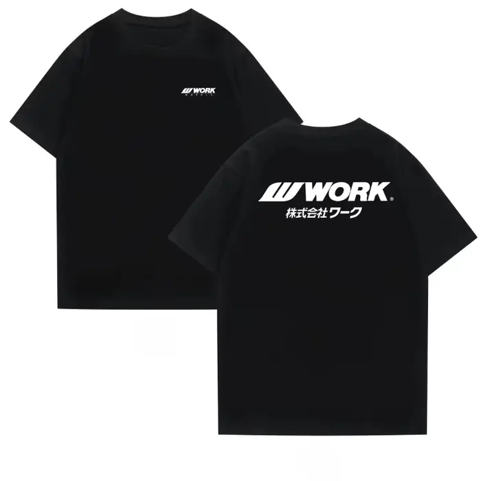T-shirt homme 2026 NewSummer WORK à manches courtes, style classique, avec motif de sponsor de cours