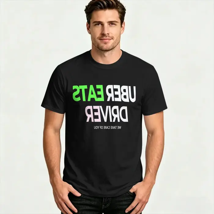 Humor U-uber Eats T-shirt de livraison pour hommes
