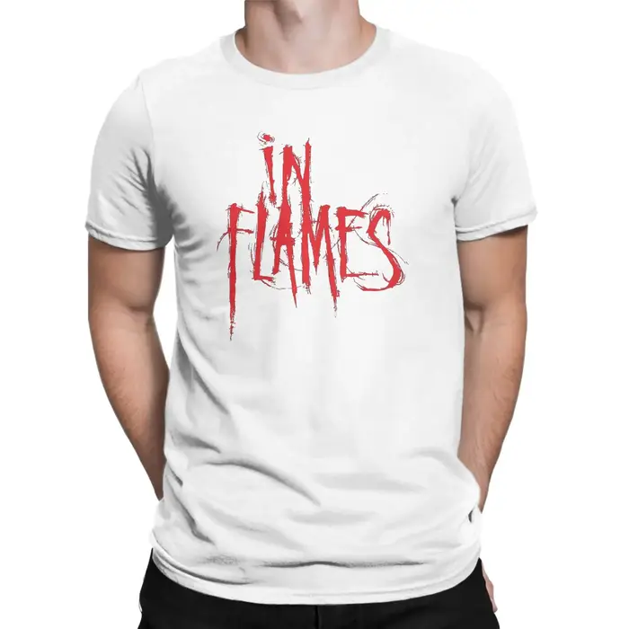 In Flames rock metal band t-shirt pour hommes femmes impression graphique t-shirts 100% coton vêtements