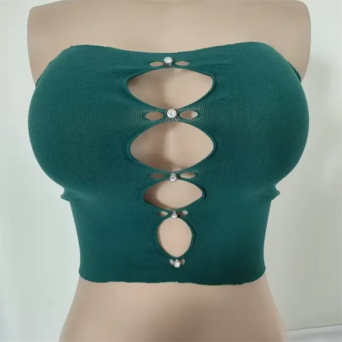 Haut court Sexy ajouré