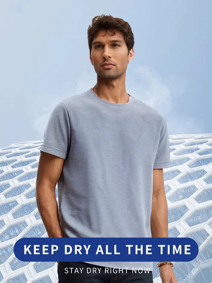 T-shirt d'extérieur en laine mérinos pour hommes