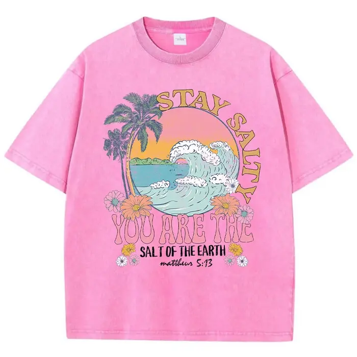 Restez salé vous êtes le sel de la terre femme T-Shirt rue respirant T-Shirts col rond Cool manches courtes Simple