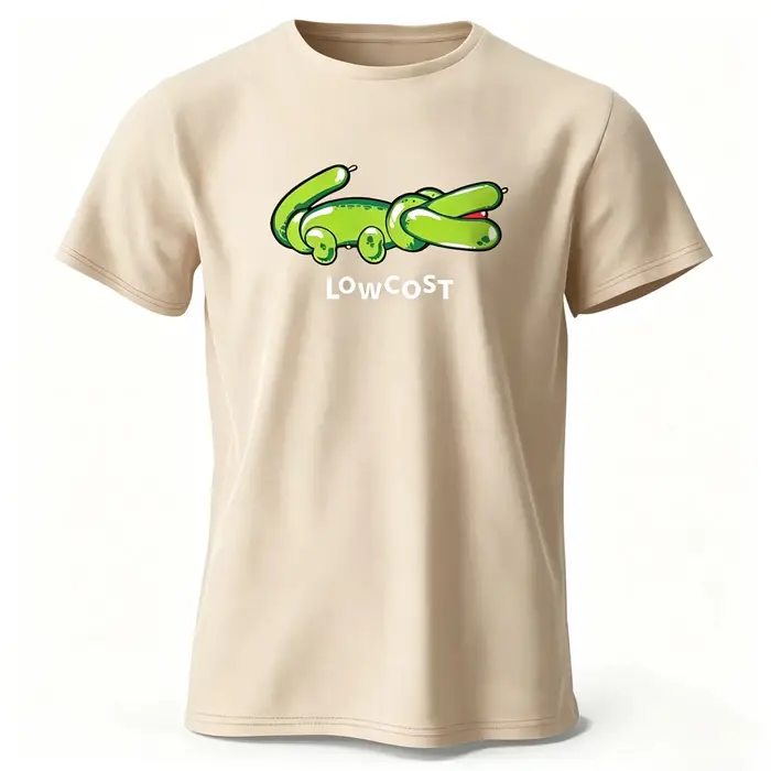 T-shirt en coton avec image de crocodile, parodie de meme, créatif et amusant, pour hommes et femmes, streetwear d'été