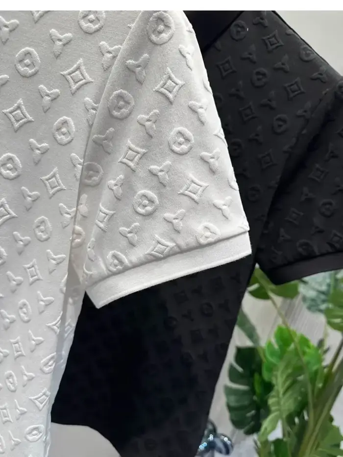 Été nouveaux hommes Lop-up creux à manches courtes Polo T-Shirt glace soie respirant affaires mode T