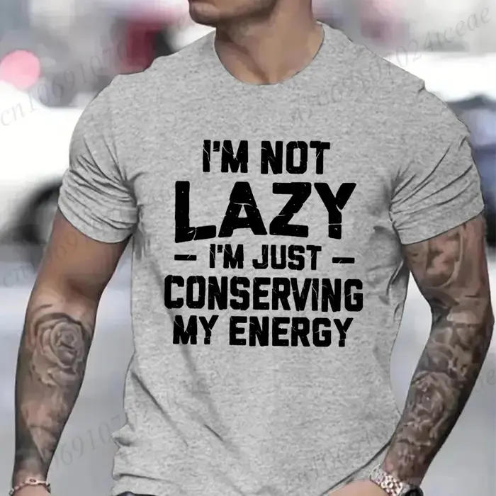 T-shirt humoristique pour hommes « Je ne suis pas paresseux » – Cadeau d'anniversaire pour mari