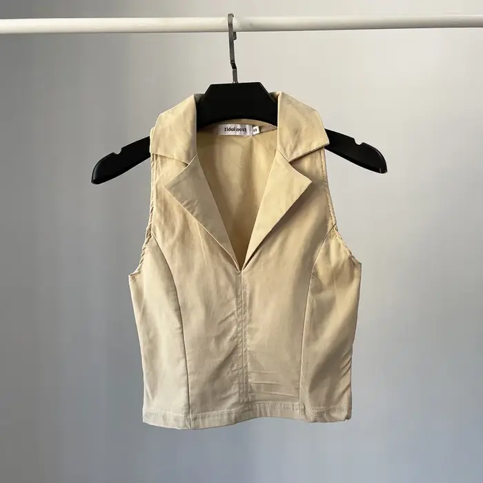 YOZOU – Polo en coton sans manches