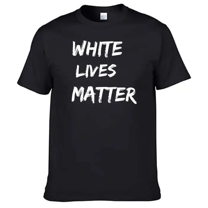 T-shirt blanc pour homme, vêtement en coton, 100%