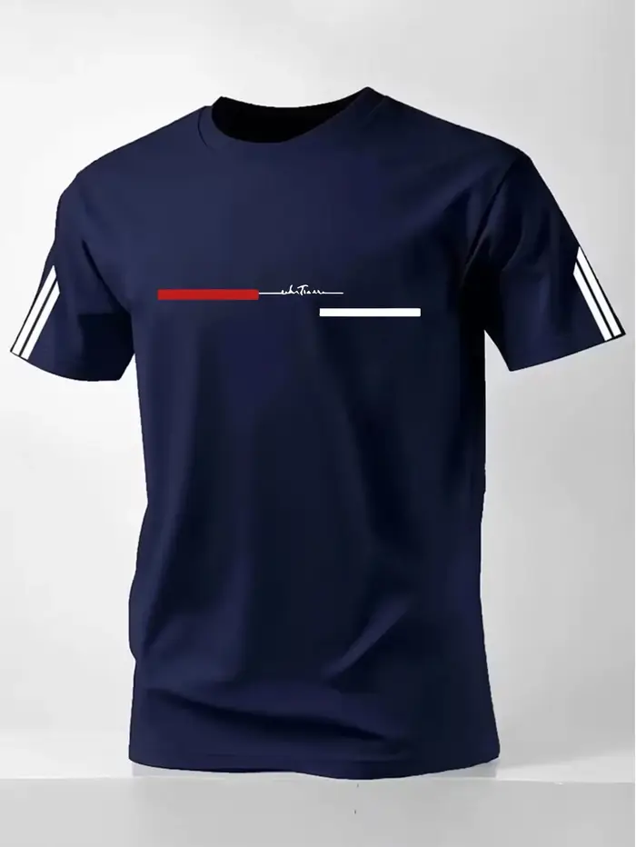 T-shirt de sport pour homme à séchage rapide, en maille respirante, à manches courtes, col rond, décontracté, pour la gym, l'entraînement, la course à pied