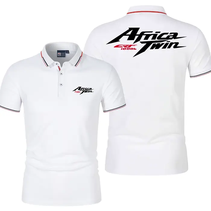 Polo d'été pour hommes Africa Twin Crf 1100 L Crf1000 Logo