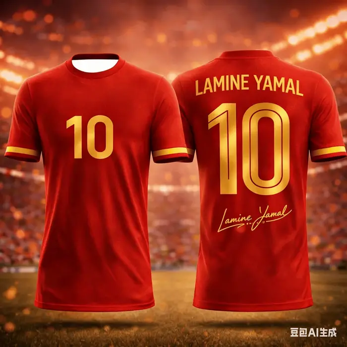 Maillot de l'équipe de Barcelone été 2026 # T-shirt de sport à manches courtes pour enfants, adultes et familles, séchage rapide, 10 LAMINE YAMAL