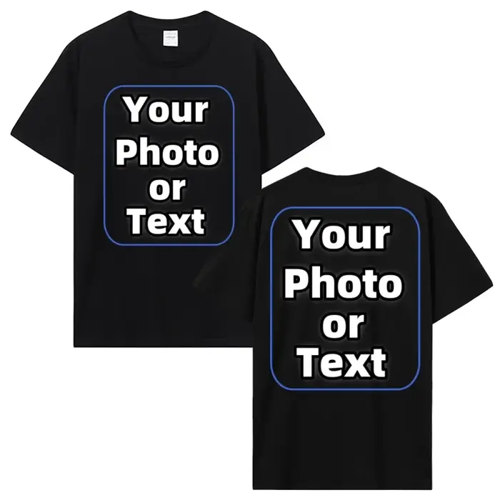 T-shirt personnalisé Faites votre conception Logo Texte Coton