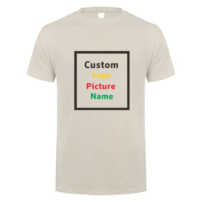 T-shirt personnalisé faites votre conception Logo texte hommes imprimer équipe d'entreprise