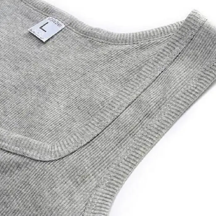 T-shirt sans manches en coton pour hommes et femmes