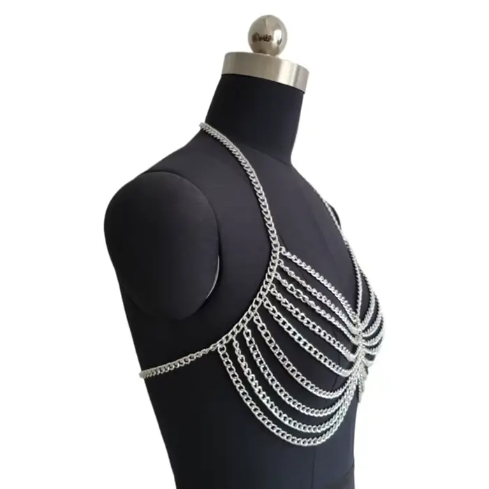 Haut court sexy métallique pour femme