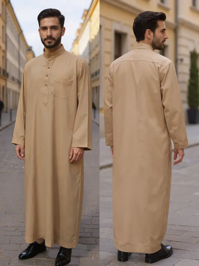 Robe longue pour homme en polyester