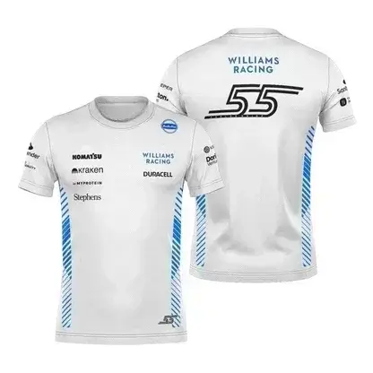 T-shirt d'équipe 2026 Carlos, maillot de la Formule Barcelone 2025, T-shirt pour hommes, femmes, enfants, fans, T-shirt imprimé en 3D