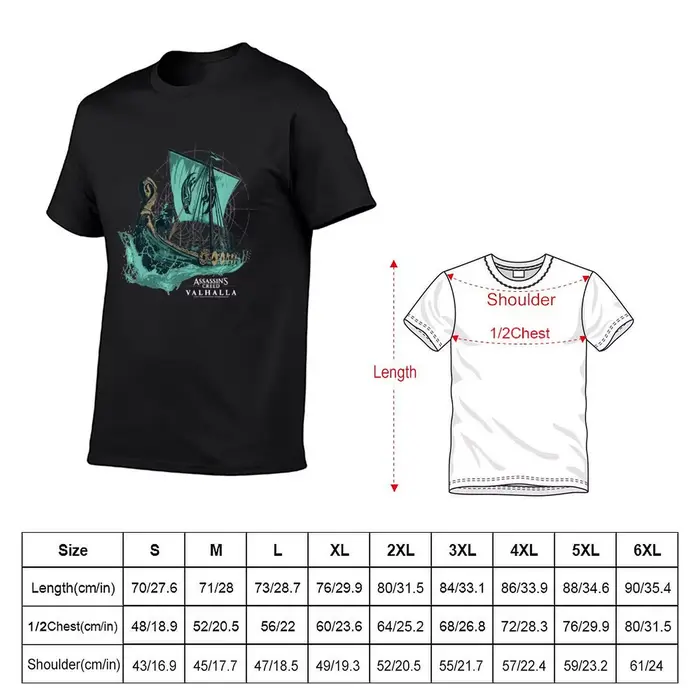 Assassin_s Creed Valhalla-T-shirt en coton pour homme
