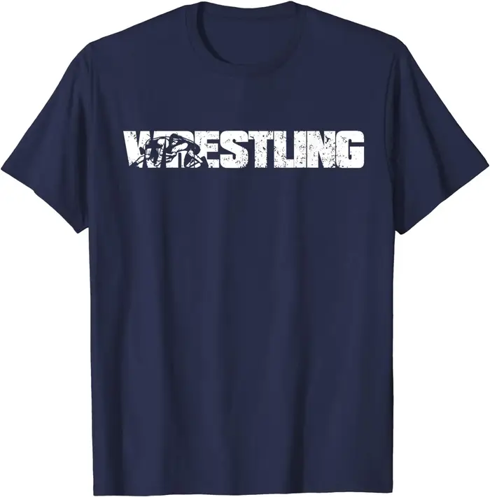 Mens Wrestling Print T-Shirt Summer 100% Cotton Casual Tees Tops