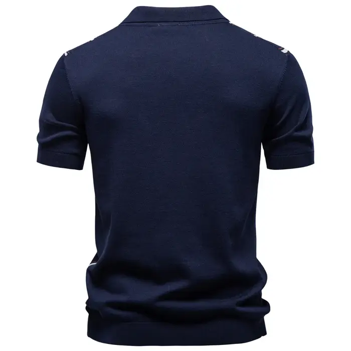 Polo Homme AIOPESON Style Old Money à Rayures Manches Courtes Tissu Doux Respirant Élégant Décontracté