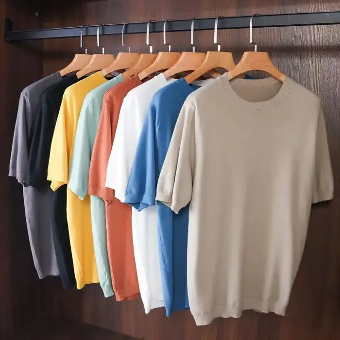 T-shirt en laine mérinos super fine pour hommes