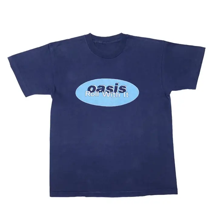 T-Shirt rétro Oasis Rock Punk Band, en coton, avec image graphique, pour hommes et femmes, Streetwea