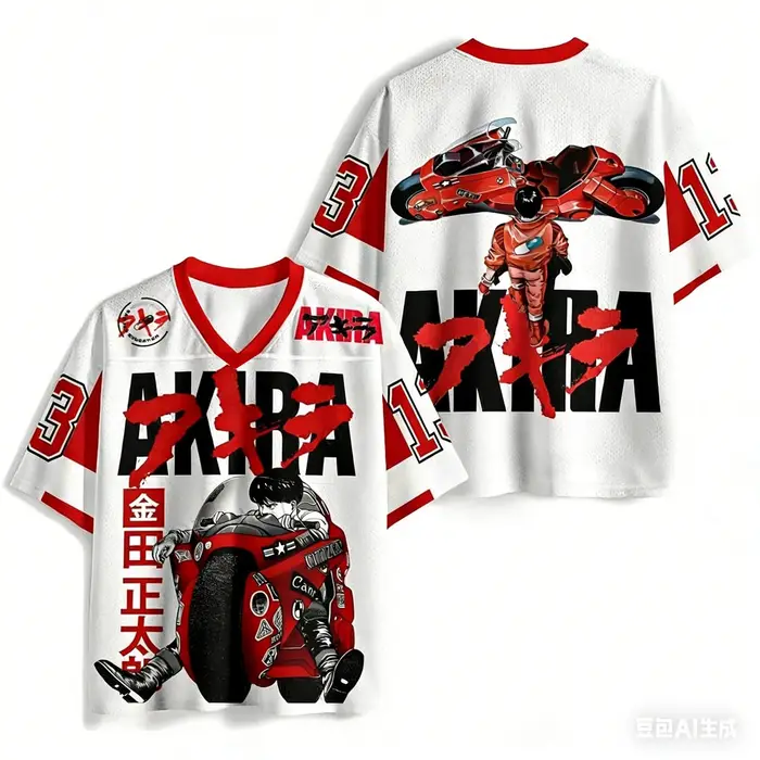 T-shirt de sport et de fitness Akira imprimé en 3D, nouvelle collection été 2026, tendance, style hi