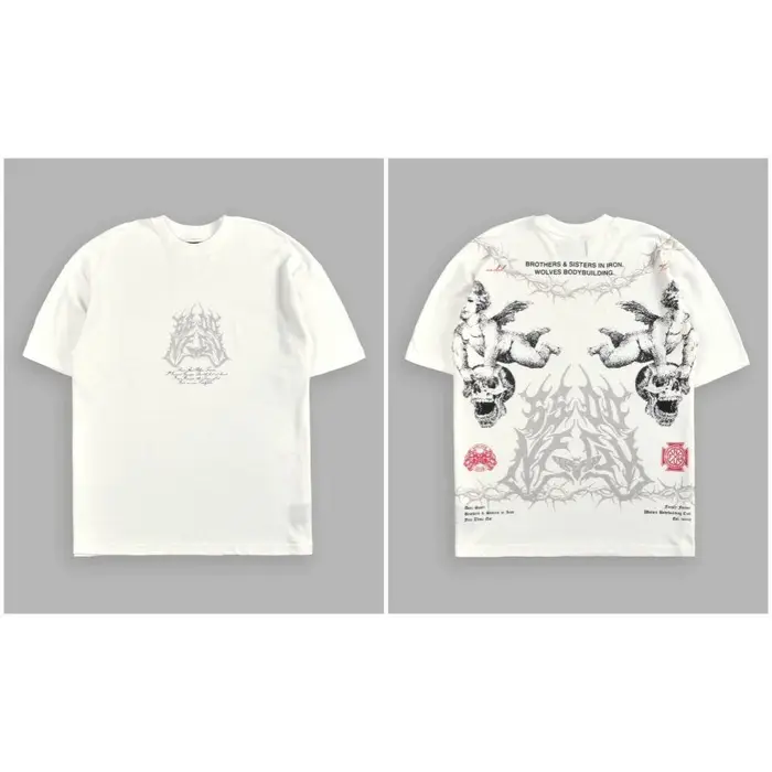 T-shirt en coton à col rond imprimé