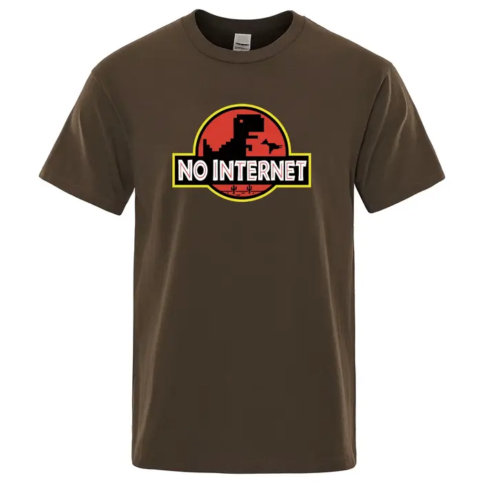 T-shirt imprimé de dinosaure de dessin animé pour homme