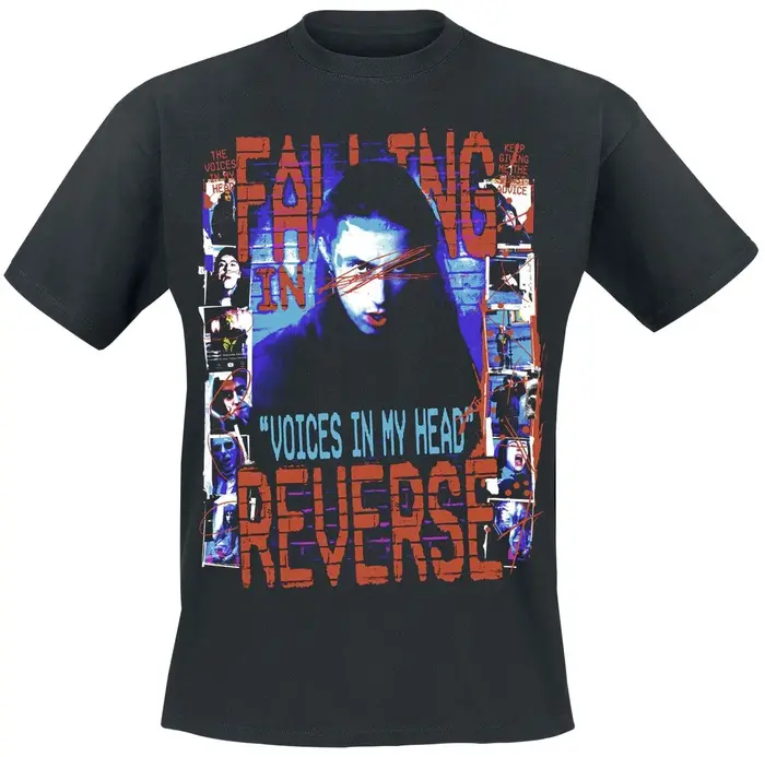 T-shirt unisexe 100 % coton avec logo Falling in Reverse Thorn imprimé
