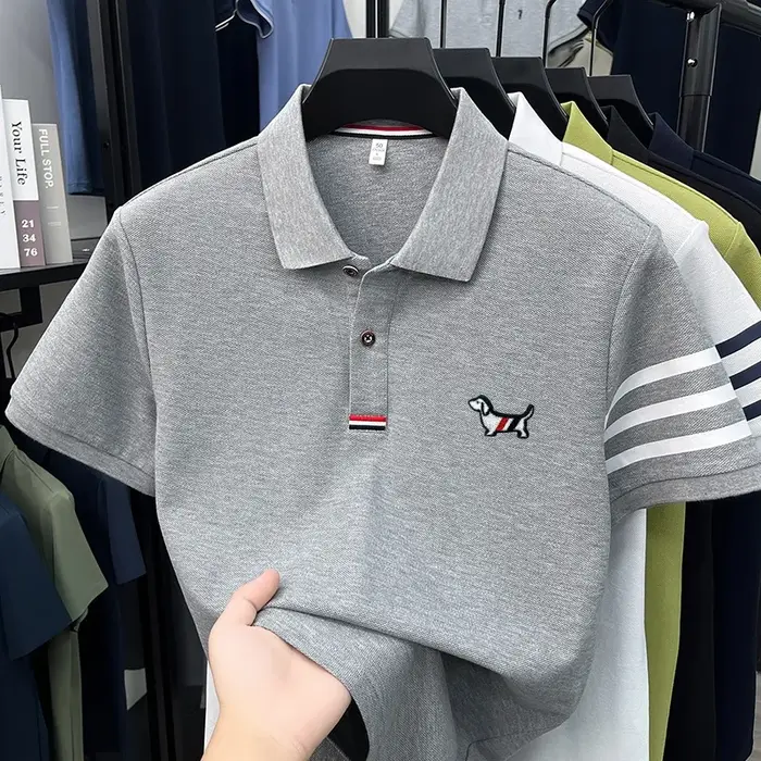 Polo de luxe pour homme à manches courtes de haute qualité
