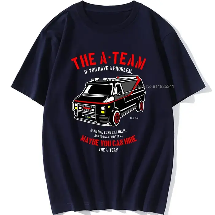LE nouveau T-SHIRT A-TEAM hommes Van drôle 80's programme TV émission coton Mr-T unisexe surdimensionné 100% haut