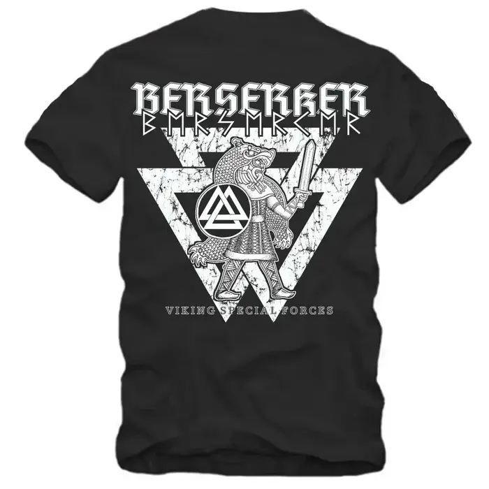 Odin Thor Ragnar Forces Spéciales Guerrier Nordique Berserker T-Shirt 100% Coton O-cou D'été Manches Courtes