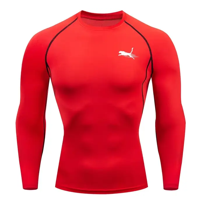 T-shirt de fitness à manches longues pour hommes