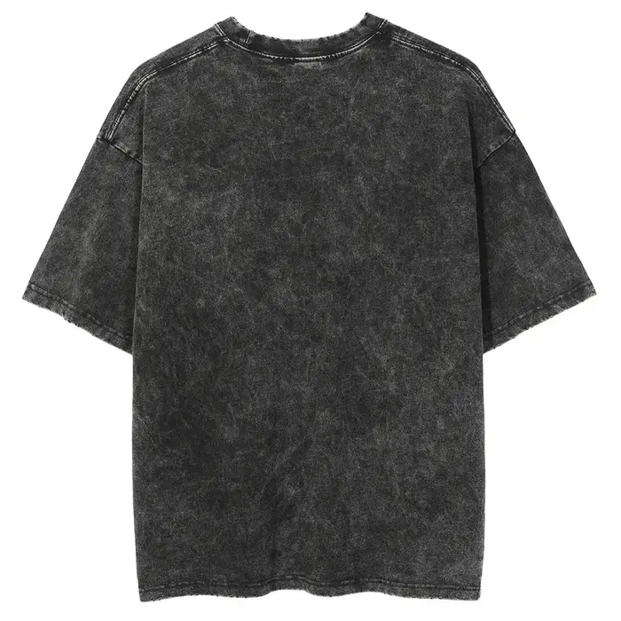 T-shirt en coton délavé vintage avec impression d'affiche classique du groupe rock Korn